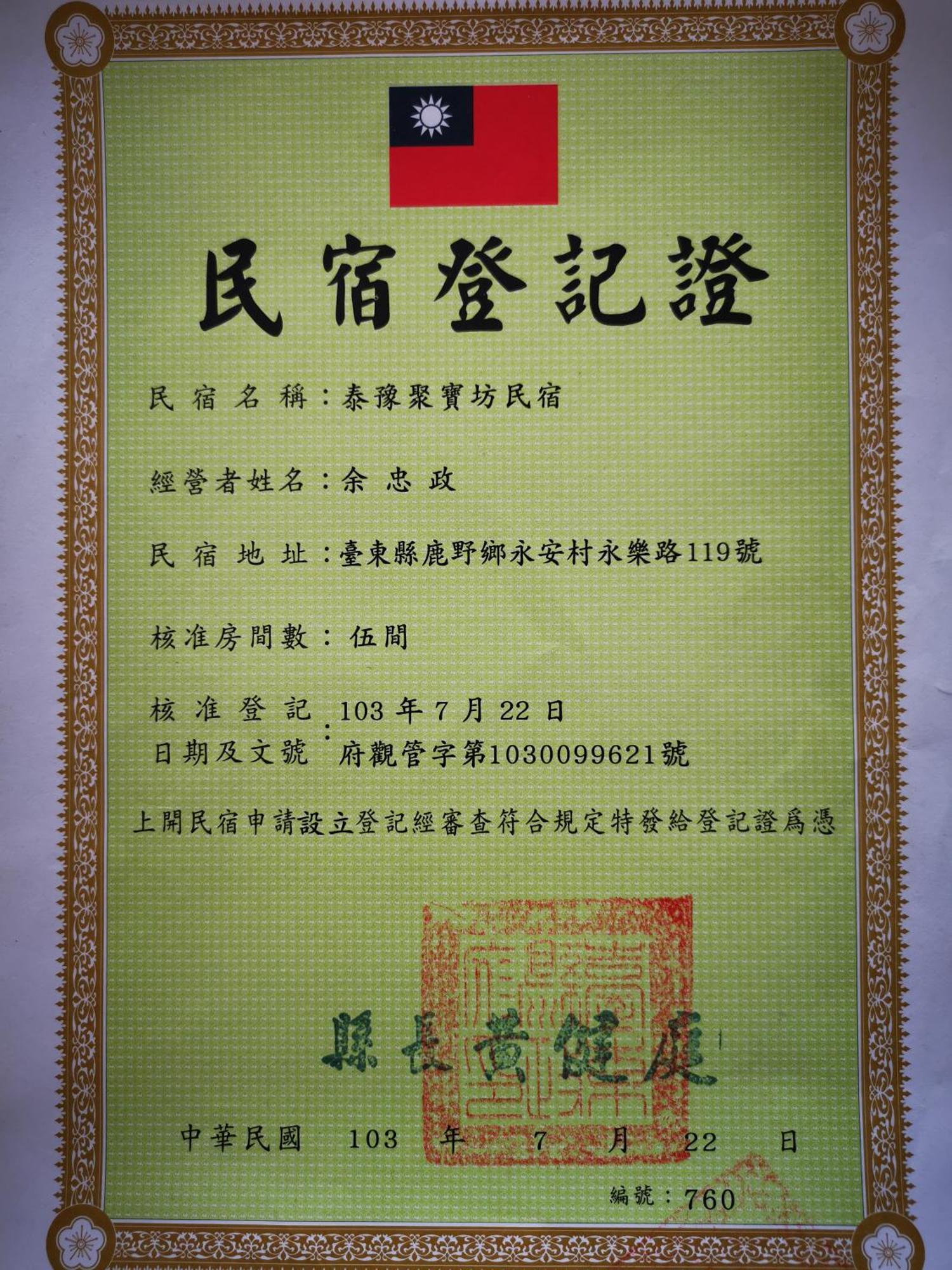 Tai Yu Ju Bao Fang B&B Luye Exterior foto